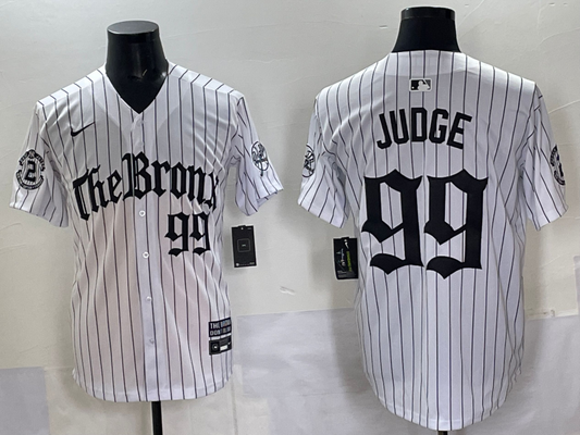 Men's New York Yankees Aaron Judge #99 White Alternate Player Game Jersey