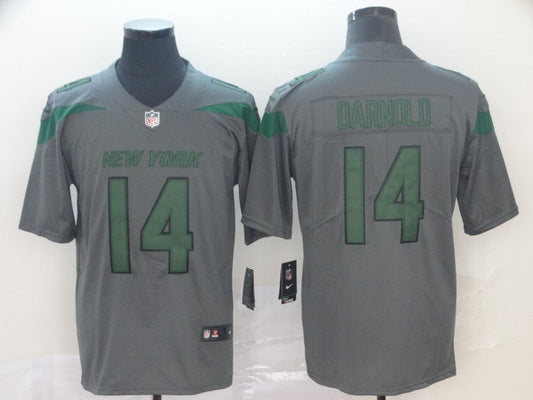 Men's New York Jets Sam Darnold #14 Gray Game jersey