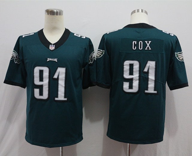 Men's Philadelphia Eagles Fletcher Cox #91 Midnight Green Game jersey
