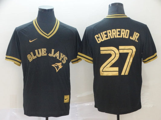 Men's Toronto Blue Jays Vladimir Guerrero Jr. #27 Black Replica Player jersey