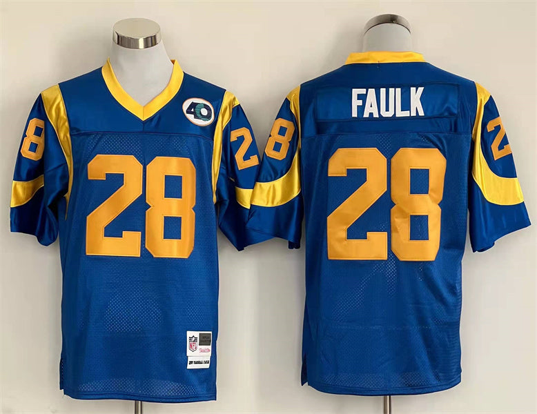 Men's San Louis Rams Marshall Faulk Mitchell & Ness Blue Legacy Replica jersey