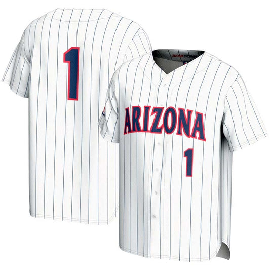 A.Wildcats #1 GameDay Greats Lightweight Baseball Fashion Jerseys - White Stitched American College Jerseys
