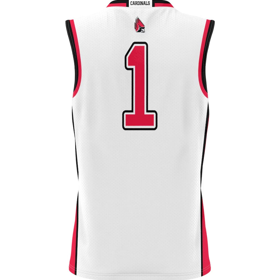 B.State Cardinals #1 Player Lightweight Basketball Jersey - White Stitched American College Jerseys