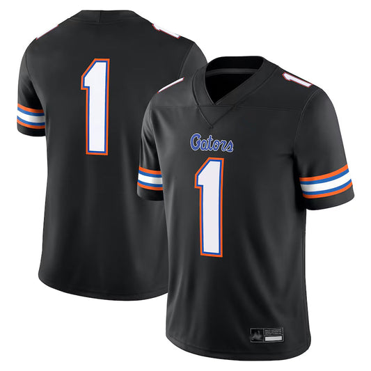 #1 Player Black Florida Gators Alternate Game College Jerseys