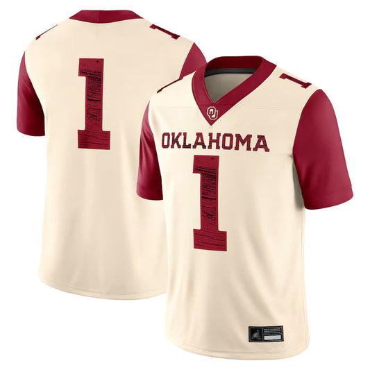 #1 Player Natural Oklahoma Sooners Game College Jerseys