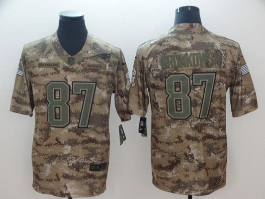 Men's New England Patriots Rob Gronkowski #87 Camouflage Game jersey