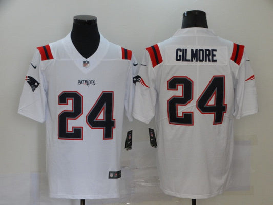 Men's New England Patriots Stephon Gilmore #24 White Game jersey