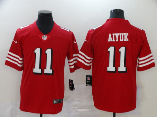 Men's San Francisco 49ers Brandon Aiyuk #11 Red Game Player jersey