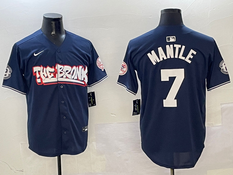 Men's New York Yankees Mickey Mantle Navy Limited Player jersey
