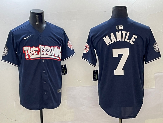 Men's New York Yankees Mickey Mantle Navy Limited Player jersey