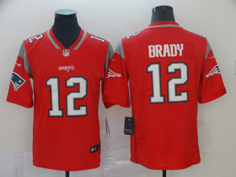Men's New England Patriots Tom Brady #12 Red Inverted Legend jersey