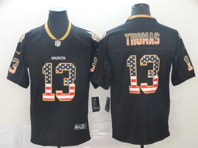 Men's New Orleans Saints #13 Michael Thomas Black Team Game jersey