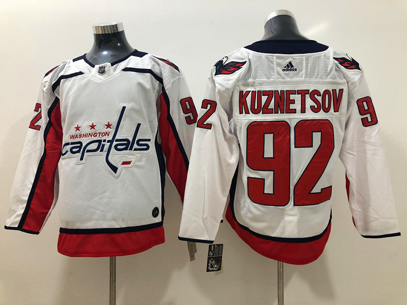 Men's Washington Capitals Evgeny Kuznetsov #92 White Home Breakaway Player jersey