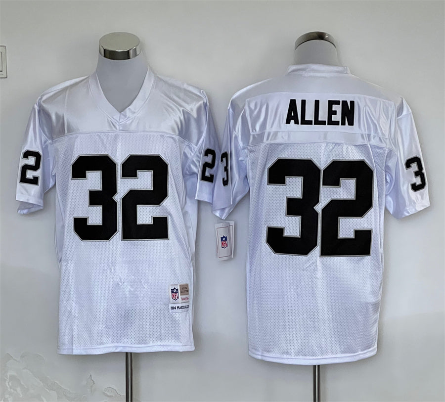 Men's Oakland Raiders Marcus Allen Mitchell & Ness White Legacy Replica jersey