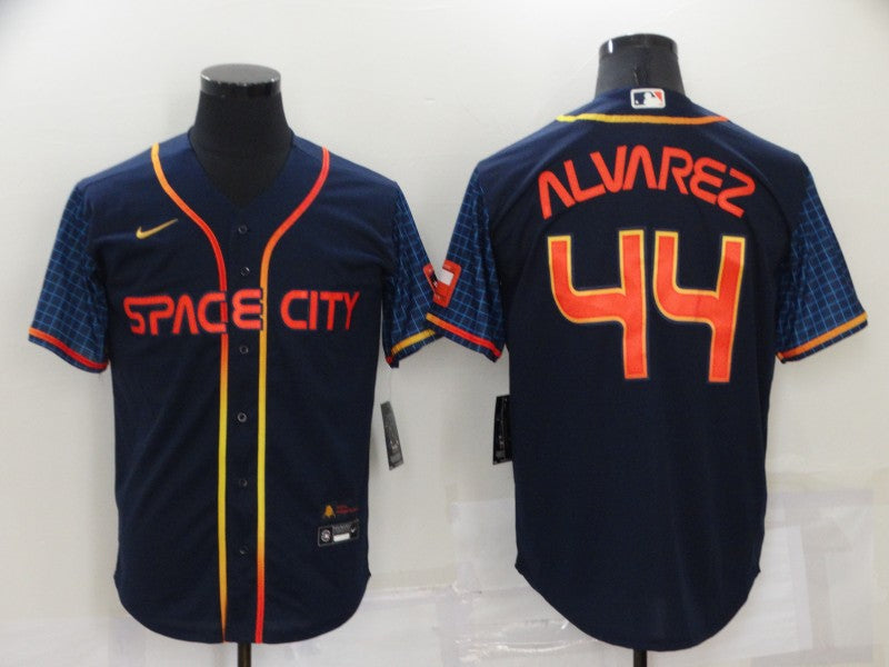 Men's Houston Astros Yordan Alvarez #44 Navy Space City jersey