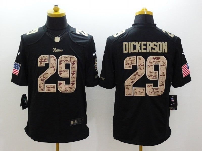 Men's Los Angeles Rams Eric Dickerson #29 Black Game jersey