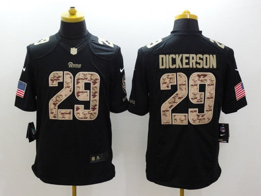 Men's Los Angeles Rams Eric Dickerson #29 Black Game jersey
