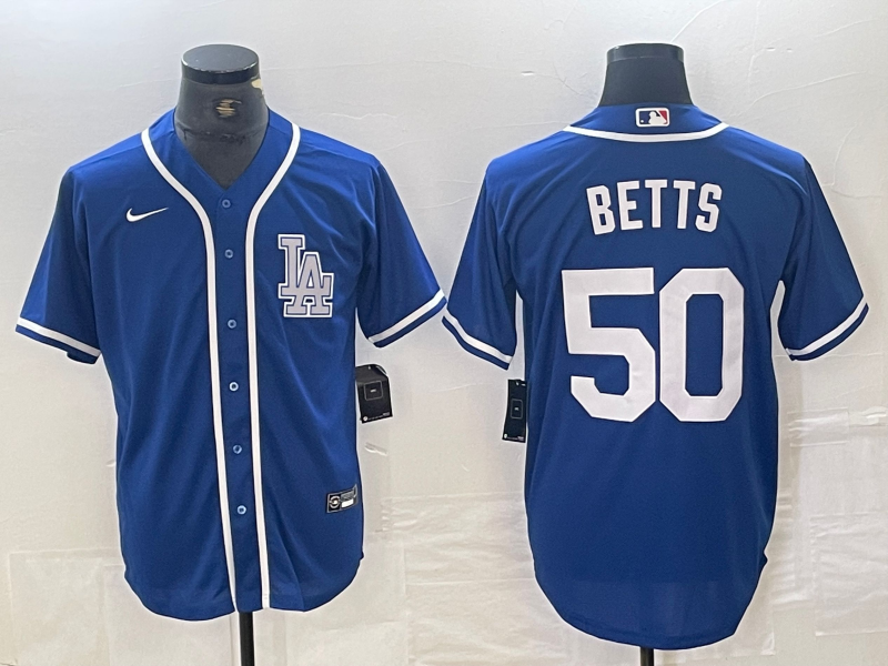 Men's Los Angeles Dodgers Mookie Betts #50 Blue Limited Player jersey