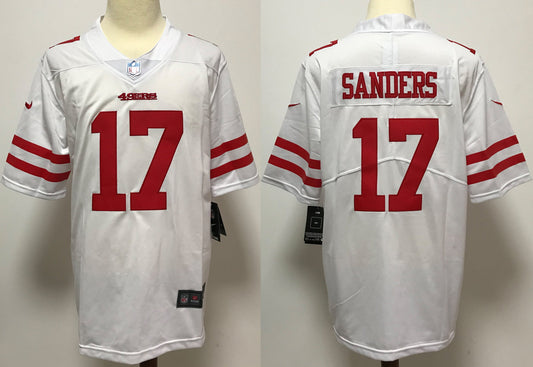 Men's San Francisco 49ers Emmanuel Sanders #17 White Game jersey