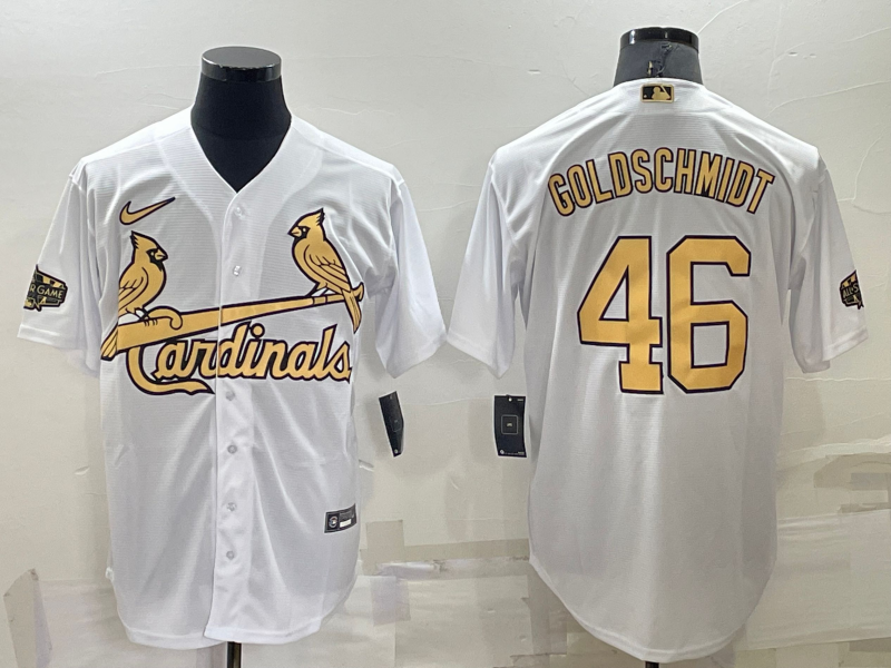 Men's St. Louis Cardinals Paul Goldschmidt #46 White Stitched jersey
