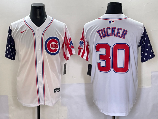 Men's Chicago Cubs Kyle Tucker #30 White Limited Player Jersey