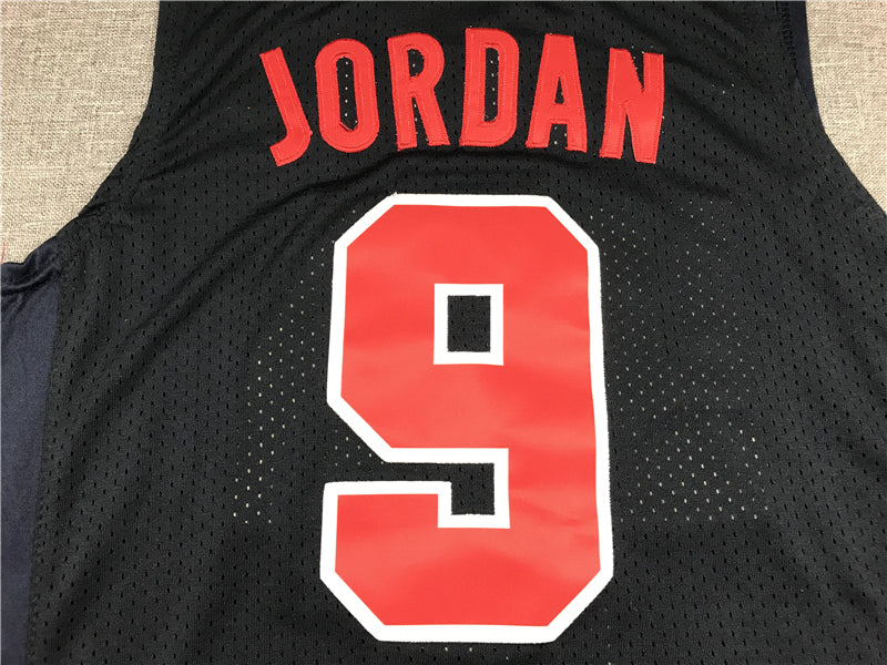 Men's Michael Jordan #9 Navy Dri-fit Team USA Stitched Basketball Jersey