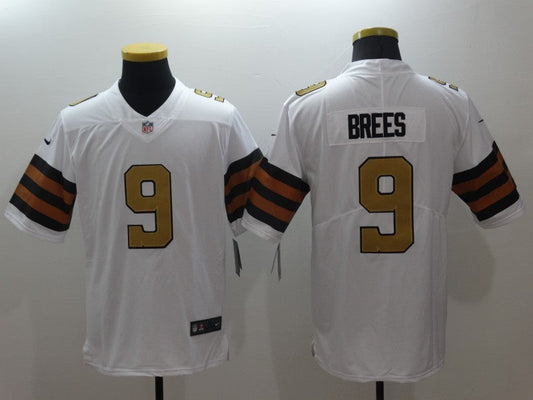 Men's New Orleans Saints Drew Brees #9 White Game Player jersey