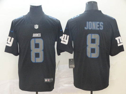 Men's New York Giants Daniel Jones #8 Black Game jersey