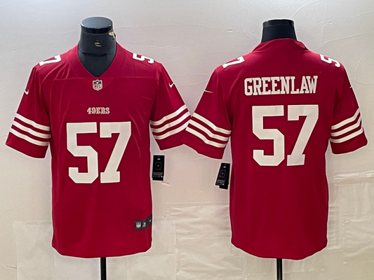 Men's San Francisco 49ers Dre Greenlaw #57 Scarlet Game Player jersey