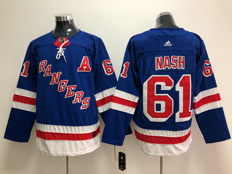 Men's New York Rangers Rick Nash #61 Blue Player jersey