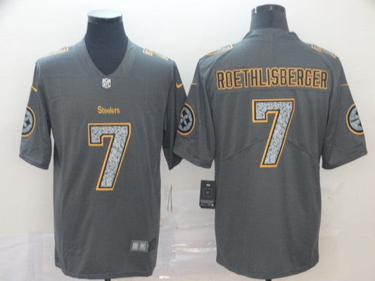 Men's Pittsburgh Steelers Ben Roethlisberger #7 Gray Game jersey