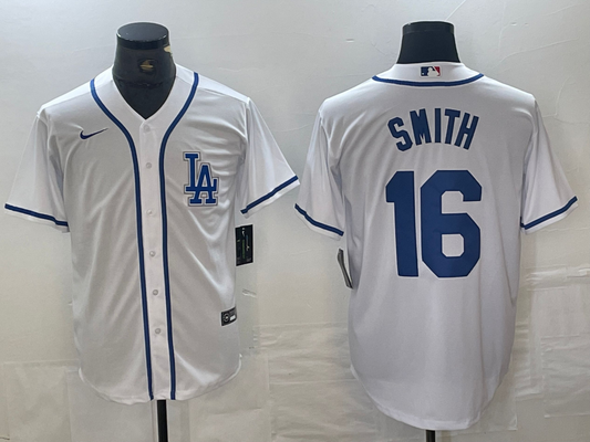 Men's Los Angeles Dodgers Will Smith #16 White Limited Player jersey