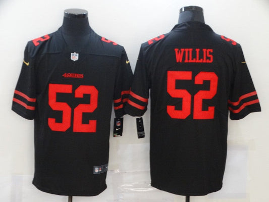 Men's San Francisco 49ers Patrick Willis #52 Black Game jersey