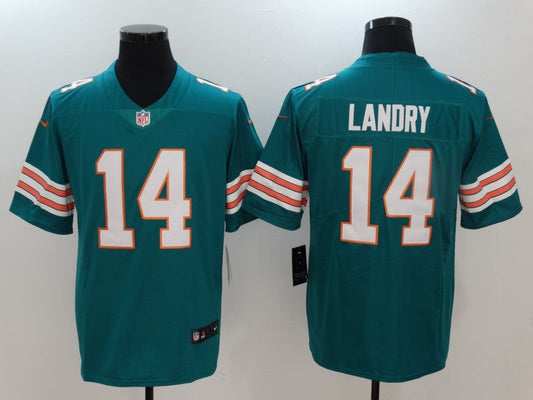 Men's Miami Dolphins Jarvis Landry #14 Green Game Player jersey
