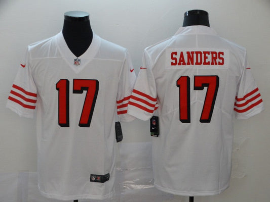 Men's San Francisco 49ers Emmanuel Sanders #17 White Game Player jersey
