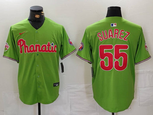 Men's Philadelphia Phillies Ranger Suarez #55 Green Limited Player jersey