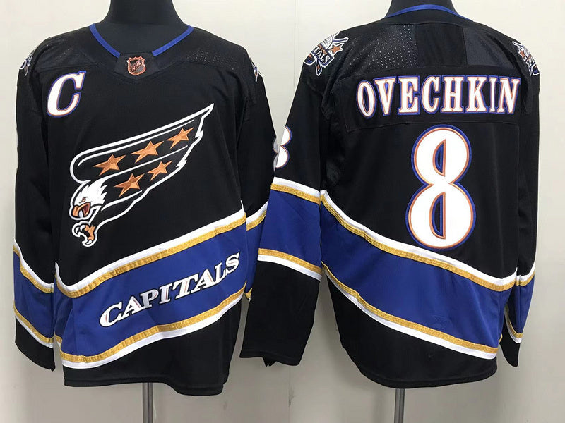 Men's Washington Capitals Alexander Ovechkin #8 Black Home Breakaway Player jersey