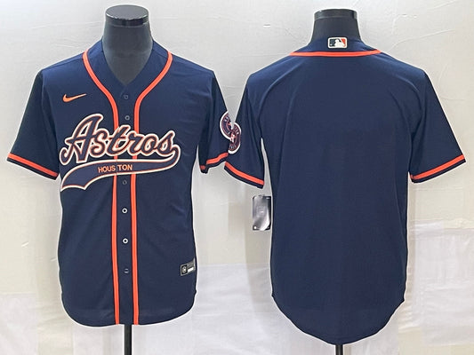 Men's Houston Astros Navy Replica Blank jersey Joint Edition
