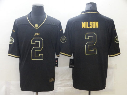 Men's New York Jets Zach Wilson #2 Black Game jersey