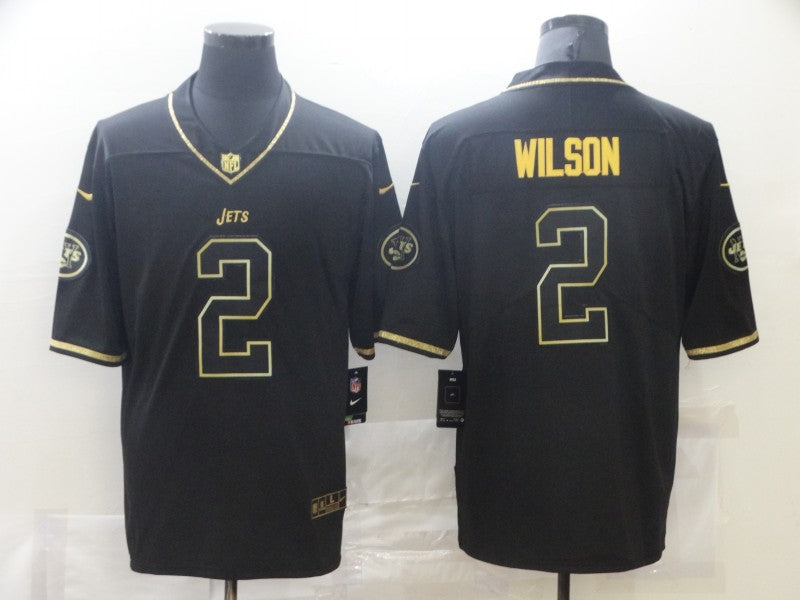 Men's New York Jets Zach Wilson #2 Black Game jersey