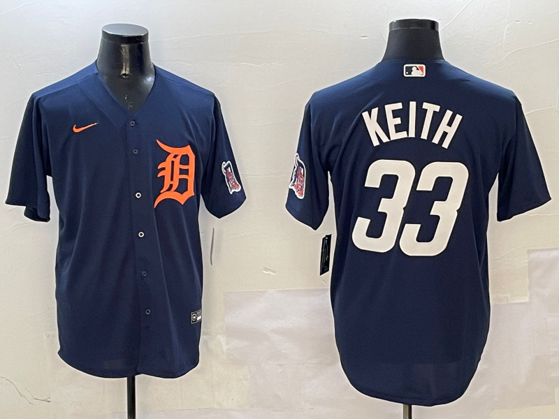 Men's Detroit Tigers Colt Keith #33 Navy Limited Player jersey