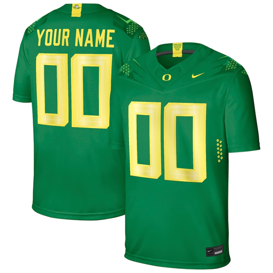 Men's Oregon Ducks #00 Green Custom Player Game Jersey