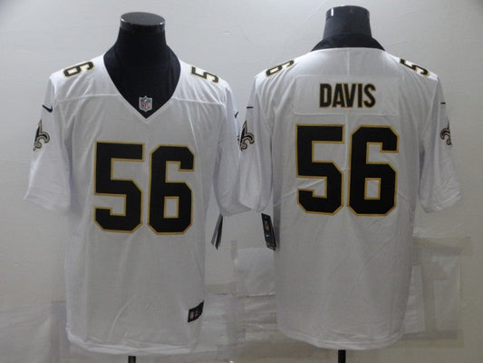 Men's New Orleans Saints Demario Davis #56 White Game jersey