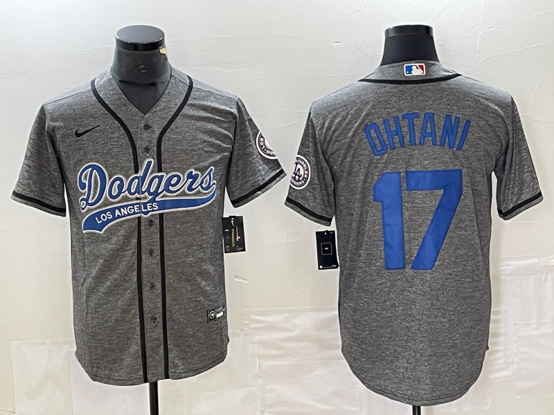 Men's Los Angeles Dodgers Shohei Ohtani #17 Gray Player jersey Joint Edition