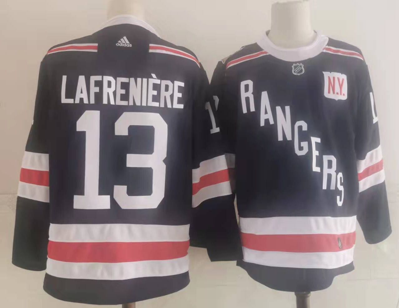 Men's New York Rangers Alexis Lafreniere #13 Navy Player Game jersey