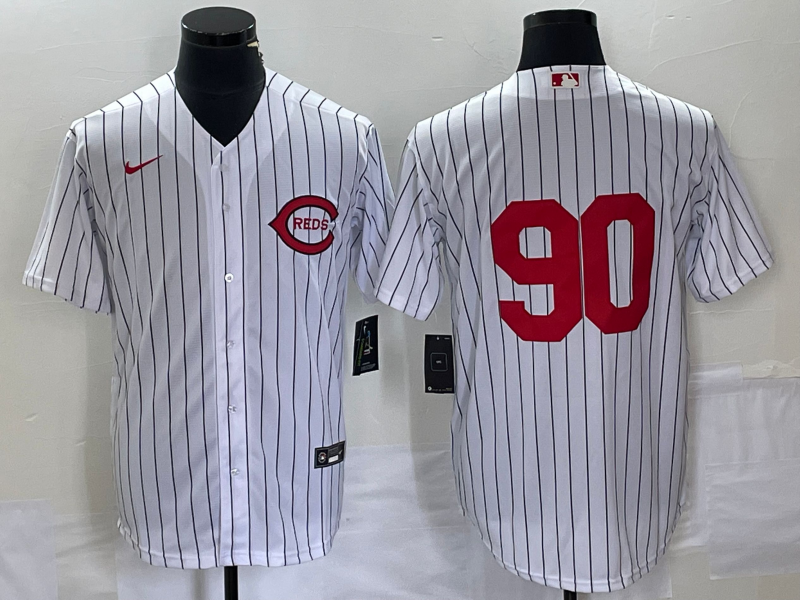 Men's Cincinnati Reds #90 White 2022 MLB at Field of Dreams Game Authentic Player jersey