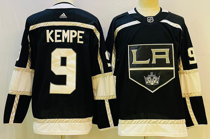 Men's Los Aneles Kings Adrian Kempe #9 Black Game jersey