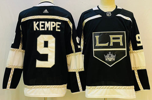 Men's Los Aneles Kings Adrian Kempe #9 Black Game jersey