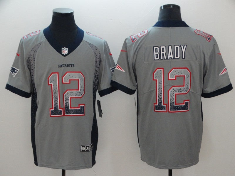 Men's New England Patriots Tom Brady #12 Gray Player Game jersey