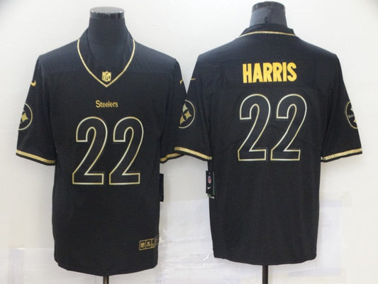 Men's Pittsburgh Steelers Najee Harris #22 Black Game Player jersey